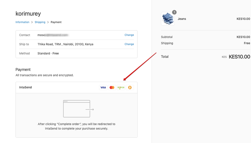 Activating the IntaSend payments app