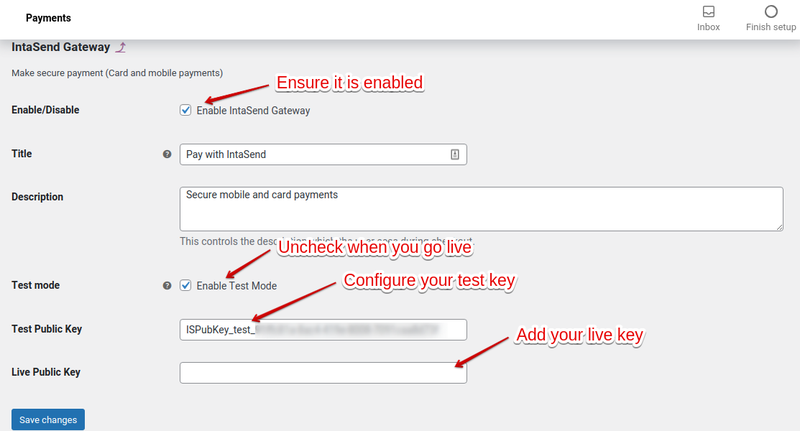 Complete the Payments setting in WooCommerce 4